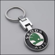 Skoda kulcstartó Zöld
