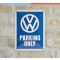 VW Parking only / Fémplakát (20 x 15 CM )