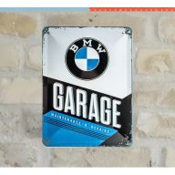 BMW Garage / Fém Képeslap ( 10 x 14 CM )