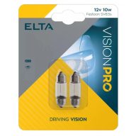   Elta Vision Pro szofita jelzőizzó 31mm 12V 10W, 2db/bliszter