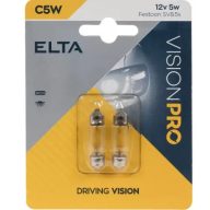 Elta Vision Pro 12V C5W jelzőizzó 35mm, 2db/bliszter